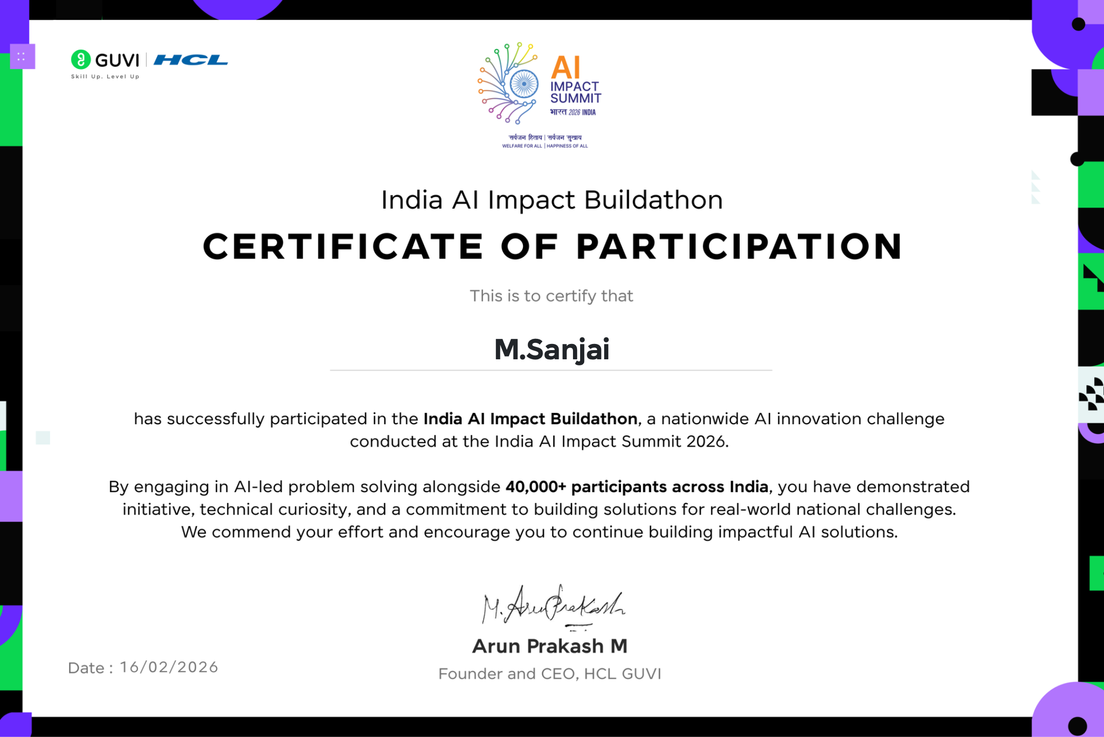 HCL GUVI Certification